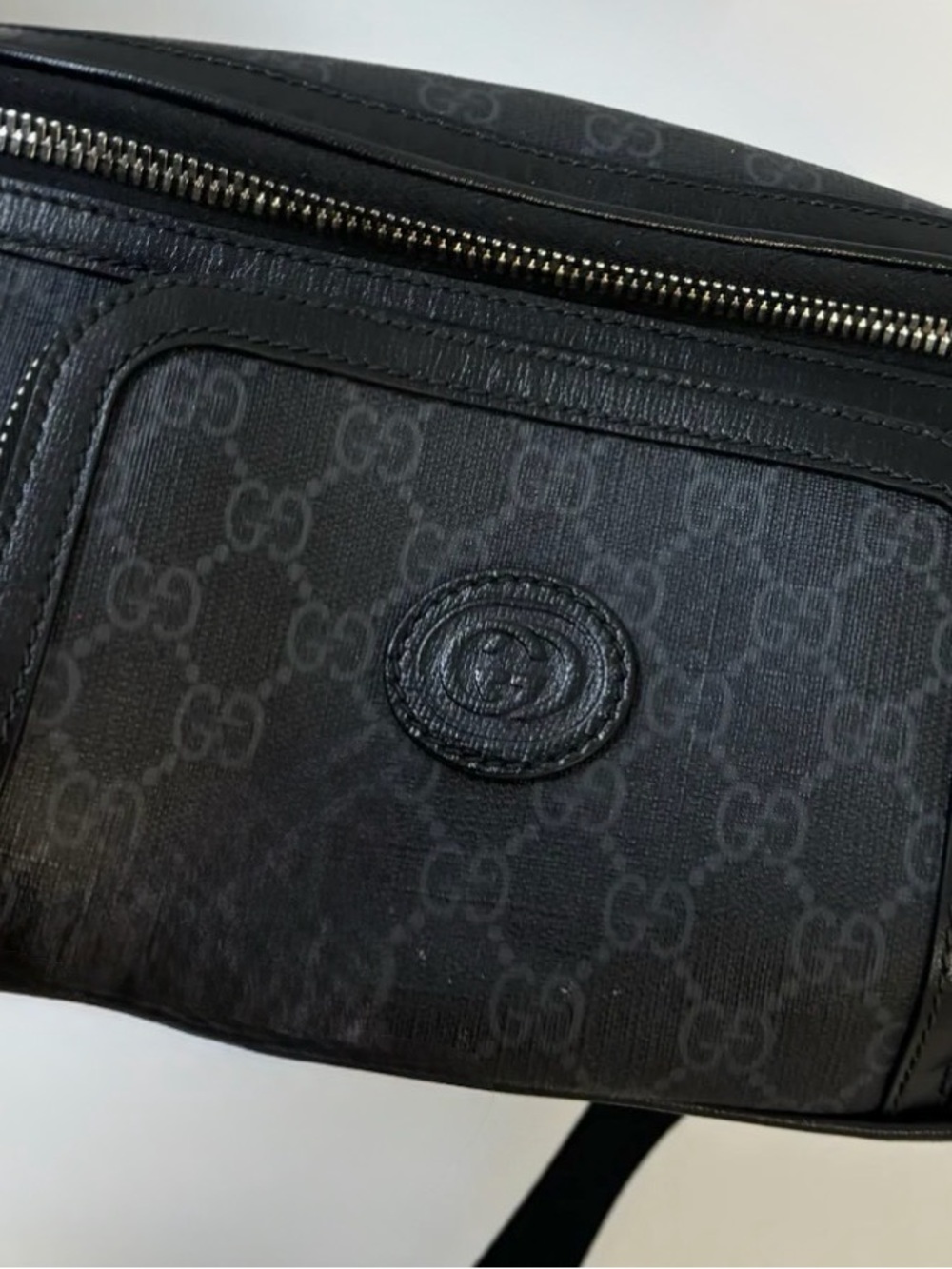 Gucci Black GG Supreme Canvas Crossbody